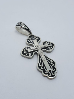 Крестик серебряный 227