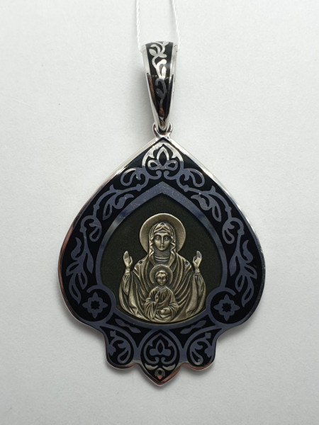 Ладанка серебряная 1073 эмаль. Купить оптом и в розницу