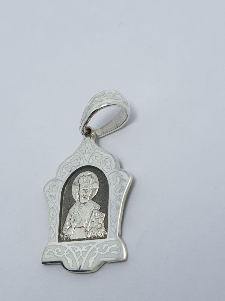 Ладанка серебряная 1082 эмаль. Купить оптом и в розницу