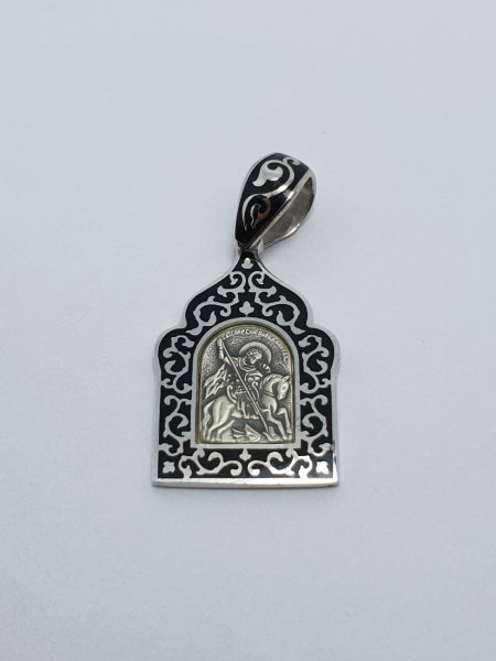 Ладанка серебряная 1079/3 эмаль. Купить оптом и в розницу