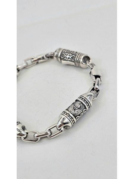 Браслет Литьевой  " Серафим Саровский " Арт 647 ч мужской женский с ликами святых - YuvelirKukla_Kuklajewelry  Купить оптом и в розницу