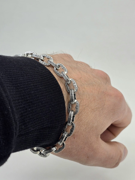  Браслет Литьевой  " Спаси и Сохрани" Арт 651 ч мужской женский  - YuvelirKukla_Kuklajewelry  Купить оптом и в розницу