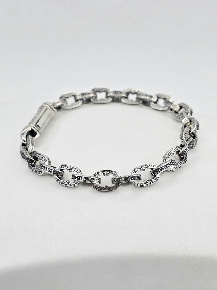  Браслет Литьевой  " Спаси и Сохрани" Арт 651 ч мужской женский  - YuvelirKukla_Kuklajewelry  Купить оптом и в розницу