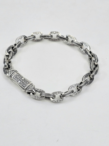  Браслет Литьевой  " Спаси и Сохрани" Арт 651 ч мужской женский  - YuvelirKukla_Kuklajewelry  Купить оптом и в розницу