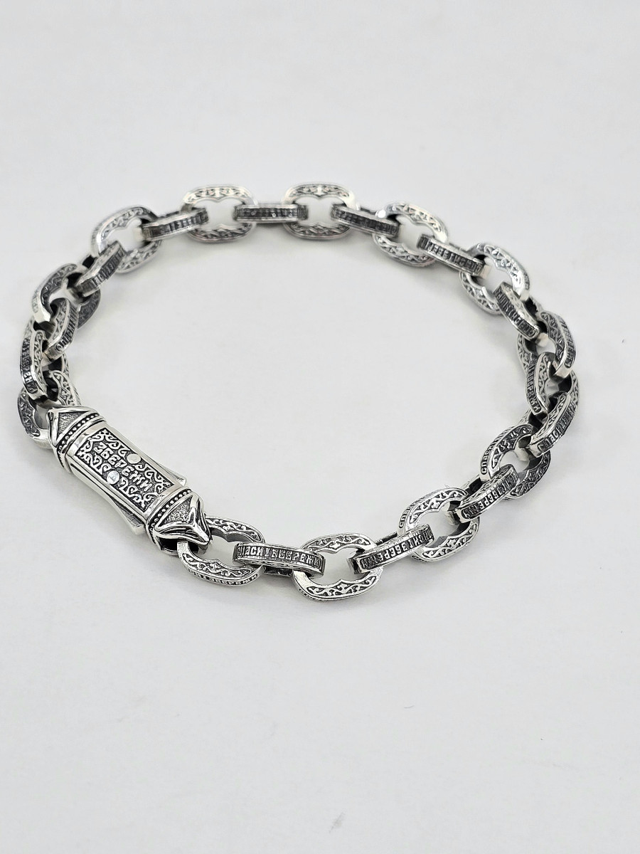  Браслет Литьевой  " Спаси и Сохрани" Арт 651 ч мужской женский  - YuvelirKukla_Kuklajewelry  Купить оптом и в розницу
