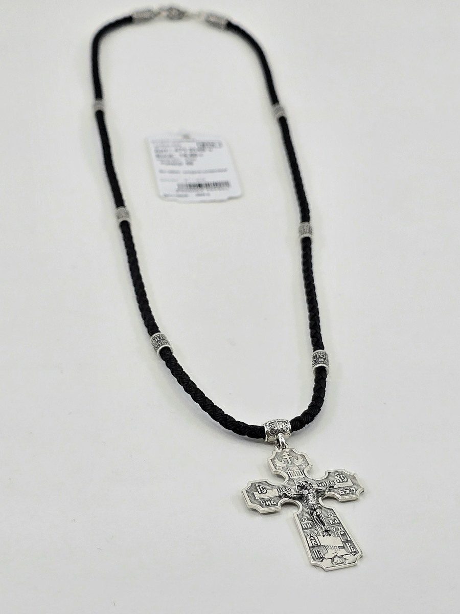 Комплект Хрест + Шнур 471.3148ч з покриттям Родію або Черніння 471.3148ч Купити оптом і в роздріб