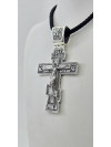 Крестик серебряный с покрытием Родия или Чернения К 1111ч  Купить оптом и в розницу