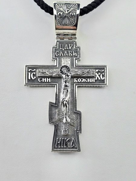 Хрестик срібний з покриттям Родія або Чернення К 1111ч Купити оптом і в роздріб