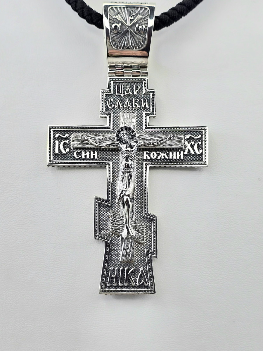 Хрестик срібний з покриттям Родія або Чернення К 1111ч Купити оптом і в роздріб