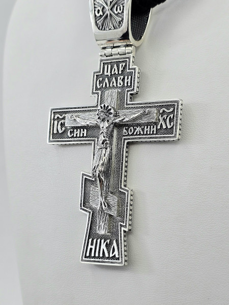 Хрестик срібний з покриттям Родія або Чернення К 1111ч Купити оптом і в роздріб