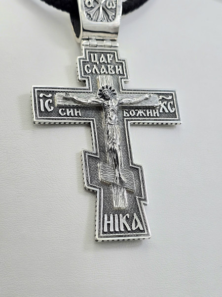 Хрестик срібний з покриттям Родія або Чернення К 1111ч Купити оптом і в роздріб