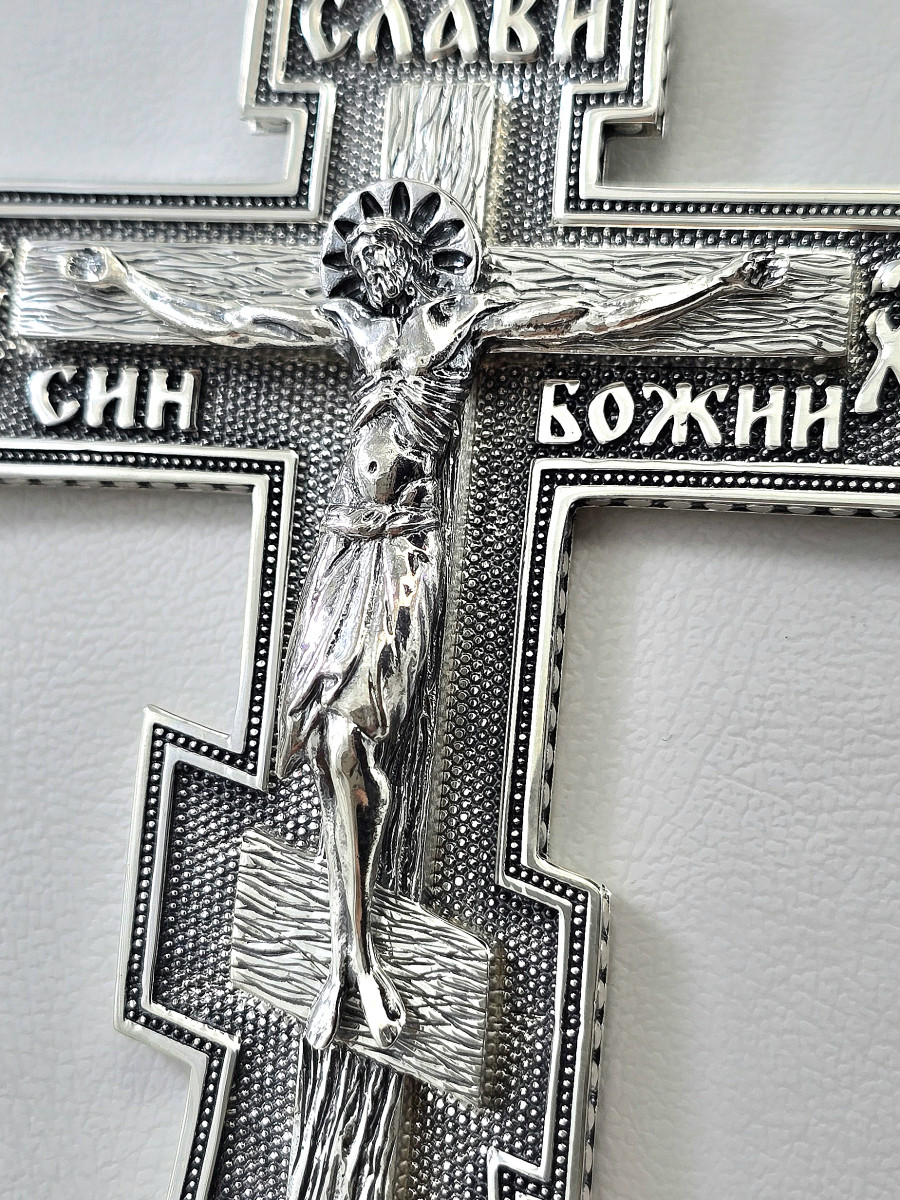 Хрестик срібний з покриттям Родія або Чернення К 1111ч Купити оптом і в роздріб