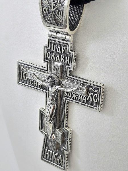 Хрестик срібний з покриттям Родія або Чернення К 1111ч Купити оптом і в роздріб