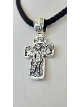 Кресты Родий или Чернение " Архангел Михаил " артикул К1112ч