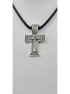 Крестик серебряный с покрытием Родия или Чернения К 21 ч  Купить оптом и в розницу