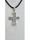 Крестик серебряный с покрытием Родия или Чернения К 25 ч  Купить оптом и в розницу