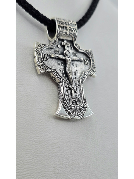 Крестик серебряный с покрытием Родия или Чернения К 30ч  Купить оптом и в розницу