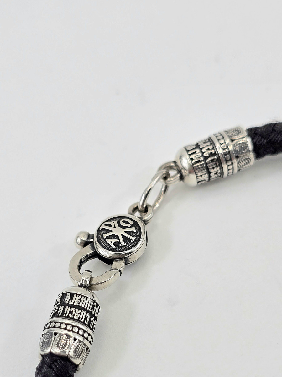 Шнур - Кольє з срібними вставками чоловічий жіночий 471.47ч Купити оптом і в роздріб