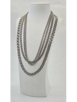 Цепи ручной вязки " Бисмарк плоский" 504ч Вес 28.09