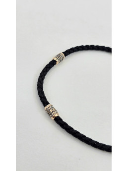 Браслет - Шнур красное золото 585° артикул 482з.32/26ч  