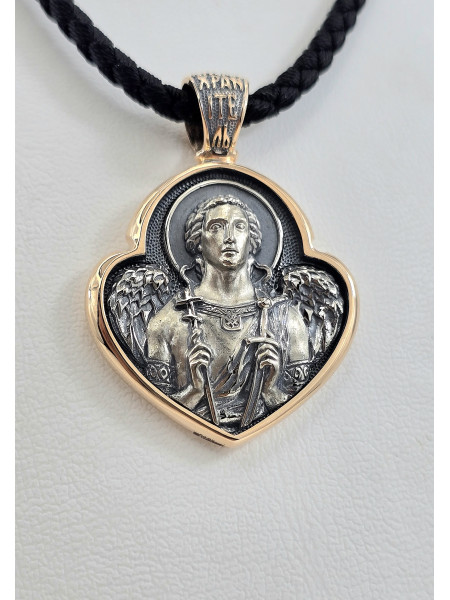 Ладанки красное золото 585° с элементами чернения зл1109 ручной работы  Купить оптом и в розницу