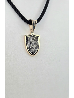 Ладанки красное золото 585° с элементами чернения зл86 " Архангел Михаил "