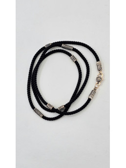  Шнур - Колье красное золото 585° артикул 495 з.ч