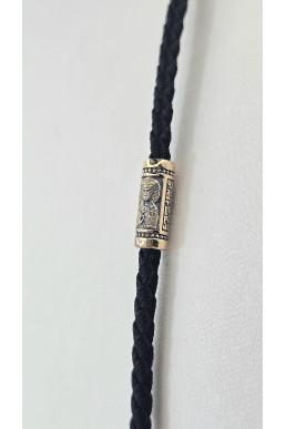 Шнур - Колье " Николай Чудотворец " красное золото 585° артикул 507 з Шнур - Колье " Николай Чудотворец " красное золото 585° артикул 507 з