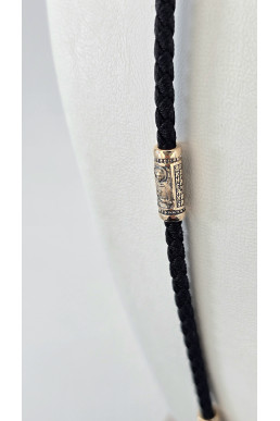 Шнур - Колье " Архангел Михаил " красное золото 585° артикул 508 з Шнур - Колье " Архангел Михаил " красное золото 585° артикул 508 з