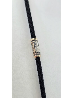 Шнур - Колье  " Матерь Божья " красное золото 585° артикул 509 з