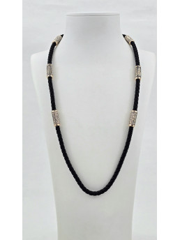 Шнур - Колье  " Матерь Божья " красное золото 585° Арт 512 з