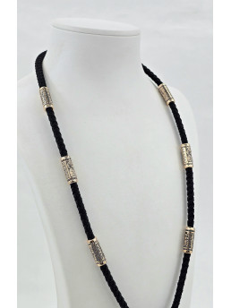 Шнур - Колье " Николай Чудотворец " красное золото 585° Арт. 513 з