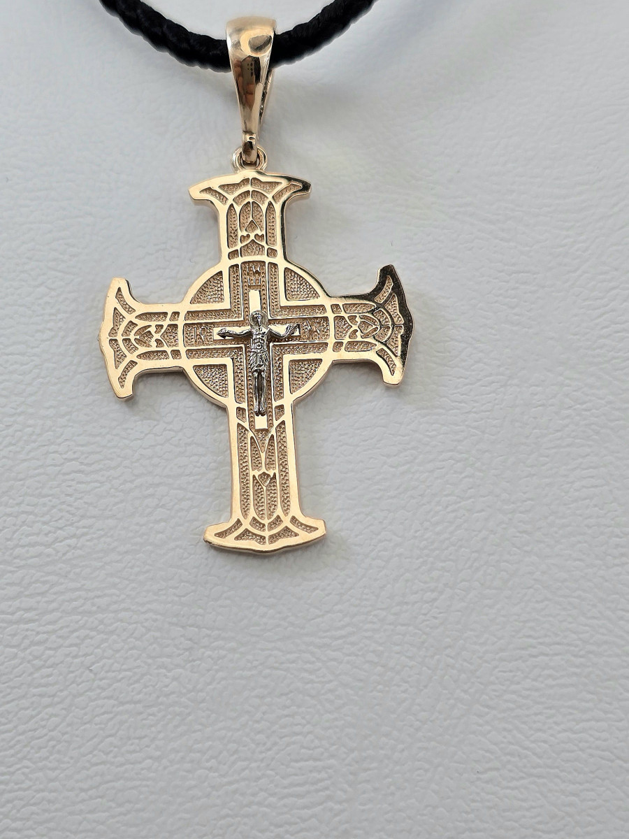 Хрестики червоне золото 585° зк96 Купити оптом і в роздріб
