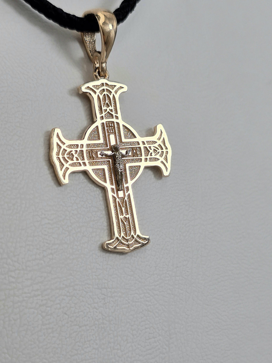 Хрестики червоне золото 585° зк96 Купити оптом і в роздріб